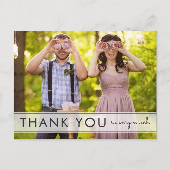 Simply Fun Wedding Thank You Postcard (Front)