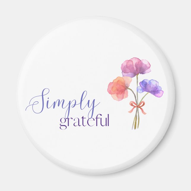 Simply Grateful Magnet (Front)