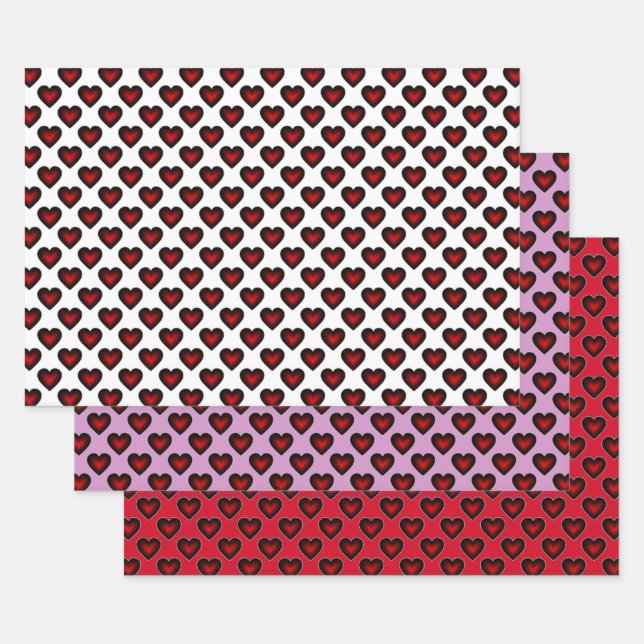 Simply Hearts Collection Wrapping Paper Sheet (Set)
