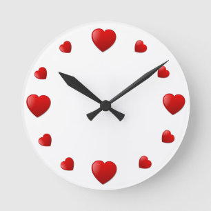 Simply Hearts Wall Clock