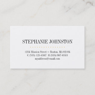 Simply high fashion yellow stripe personal calling business card