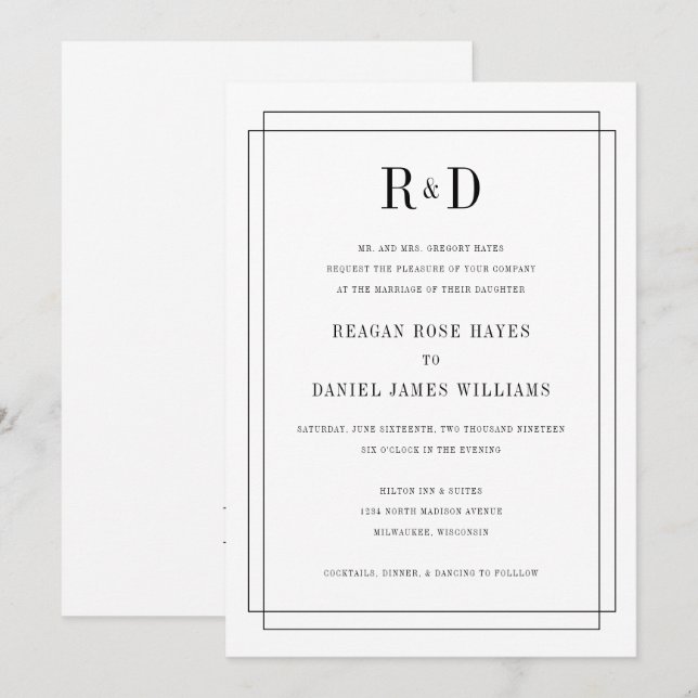 simply in love invitation (Front/Back)