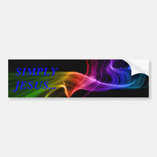 Simply Jesus religious bumper sticker