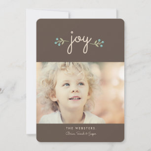 Simply Joy Holiday Photo Card Sable