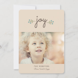 Simply Joy Holiday Photo Card   Vanilla