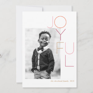 Simply Joyful Holiday Photo Card