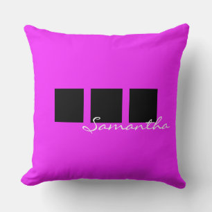Simply Letter & Icon ART + your colours & ideas Throw Pillow