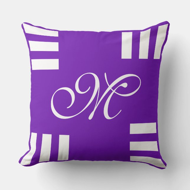 Simply Letter & Icon ART + your colours & ideas Throw Pillow (Front)
