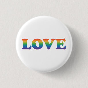 Simply LOVE LGBTQIA Rainbow Pride 1 Inch Round Button