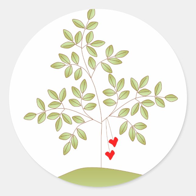 Simply Love Tree Classic Round Sticker (Front)