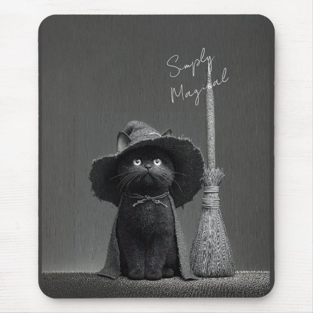 Simply Magical Witch Cat Mouse Pad (Front)