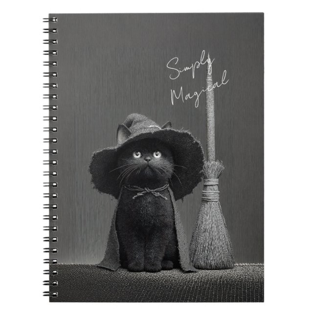 Simply Magical Witch Cat Notebook (Front)
