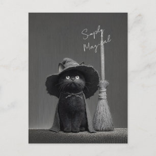 Simply Magical Witch Cat Postcard