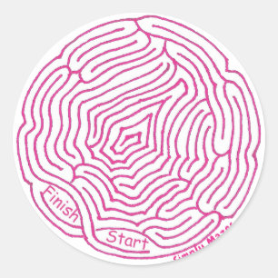 Simply Mazes Round Maze Sticker