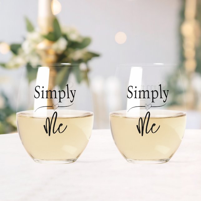 Simply Me Minimalist Stemless Wine Glass (Insitu (Wedding))