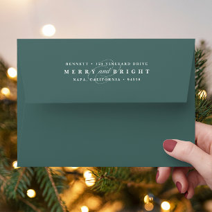 Simply Merry   Back Flap Return Address Holiday Envelopes