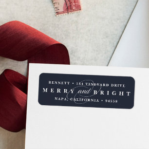 Simply Merry Navy Holiday Return Address