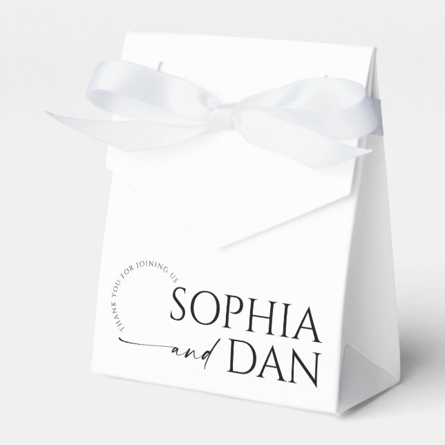 Simply Minimal Wedding Favor Box (Front Side)