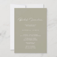Simply Minimalist Bridal Luncheon Invitation