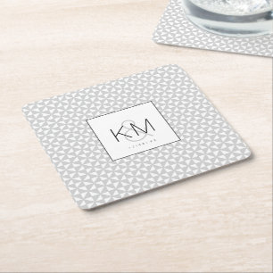 Simply Minimalist Wedding Black ID523 Square Paper Square Paper Coaster