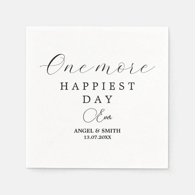 Simply Minimalistic Wedding Napkins (Front)