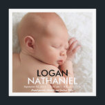 Simply Modern Announcement - Black<br><div class="desc">Welcome a sweet little one with this simply sweet birth announcement from berryberrysweet.com. Also available in other colours.</div>