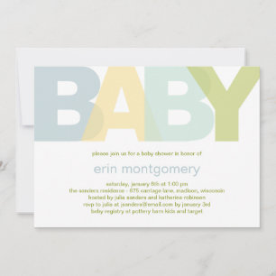 Simply Modern Baby Shower Invitation - Boy