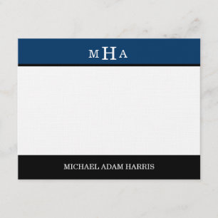 Simply Modern Graduation Merci Cards (Navy)