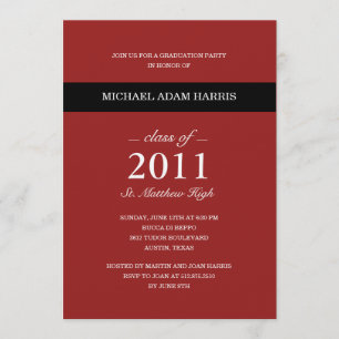 Simply Modern Graduation Party Invitation