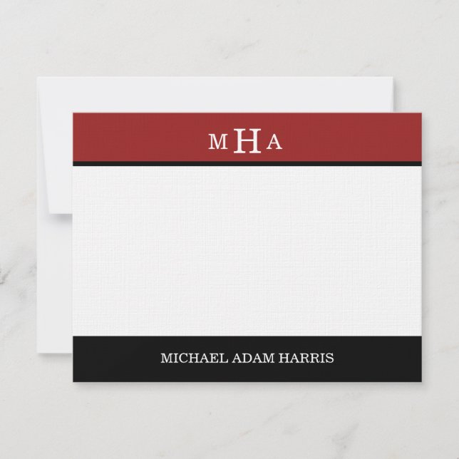 Simply Modern Graduation Thank You Cards (Red) (Front)