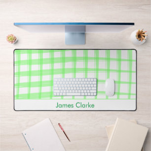Simply Modern Green Lattice Design Desk Mat