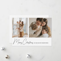 Simply Modern Merry Christmas Script 2 Photo