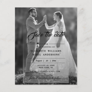 Simply Modern Photo Front & Back Save the Date  Flyer
