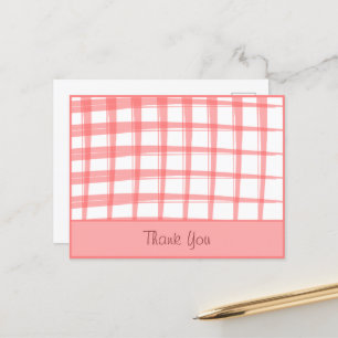 Simply Modern Red Lattice Design Postcard