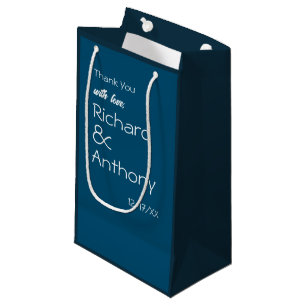 Simply Modern, Trendy Wedding Thank You Small Gift Bag