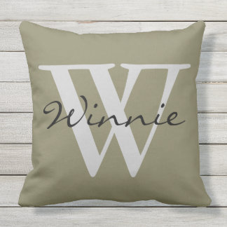Simply Monograms & Names + your backgr. & ideas Throw Pillow