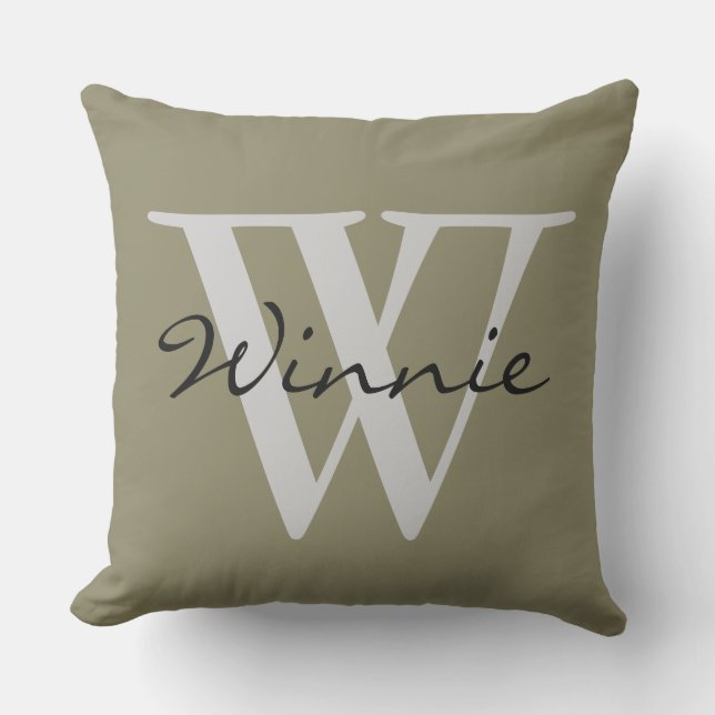 Simply Monograms & Names + your backgr. & ideas Throw Pillow (Front)