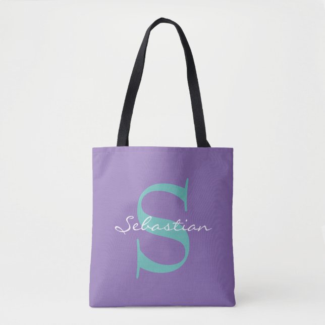 Simply Monograms & Names + your backgr. & ideas Tote Bag (Front)