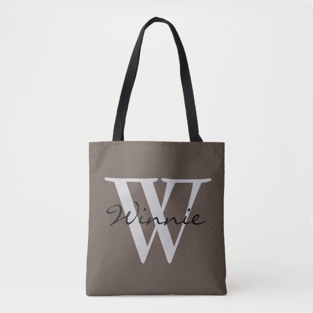 Simply Monograms & Names + your backgr. & ideas Tote Bag (Front)