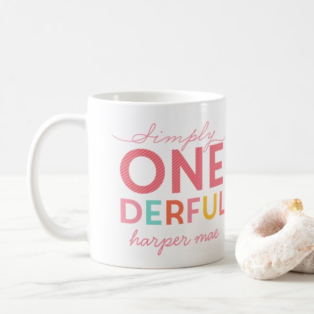 SIMPLY ONEDERFUL WONDERFUL COFFEE MUG (With Donut)