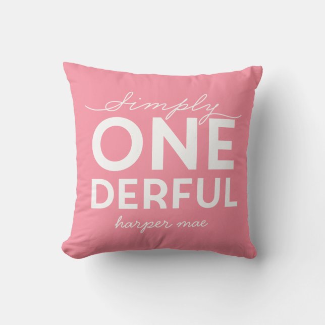 SIMPLY ONEDERFUL WONDERFUL THROW PILLOW (Front)