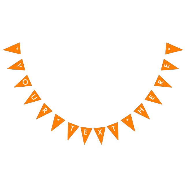 Simply Orange Solid Colour Customize It Bunting Flags (All)