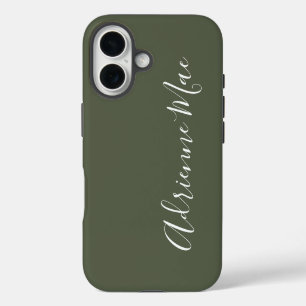 Simply Personalized Camo Green Case-Mate iPhone 16 Case
