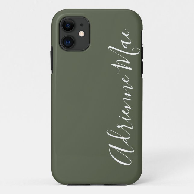Simply Personalized Chive Green Case-Mate iPhone Case (Back)