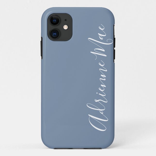 Simply Personalized Denim Blue Case-Mate iPhone Case (Back)