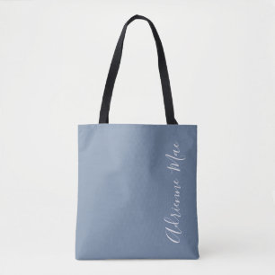 Simply Personalized Dusty Blue Tote Bag