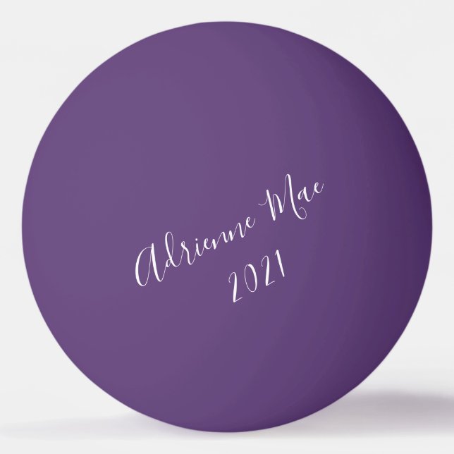 Simply Personalized Purple Ping Pong Ball (Front)