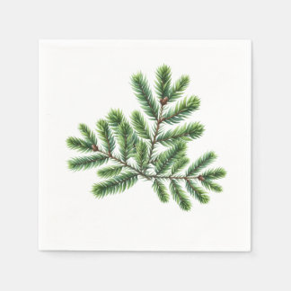 Simply Pine Greenery Napkin