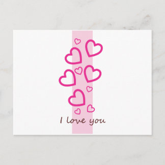 SImply Pink I Love You Postcard