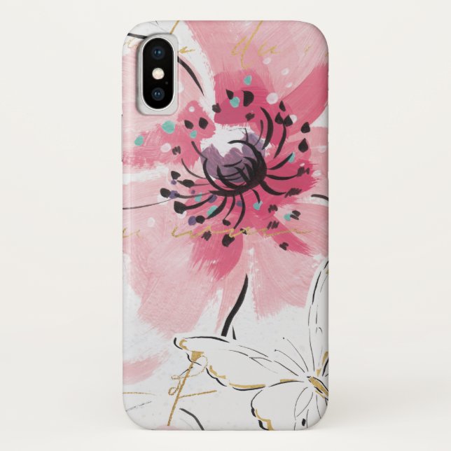 Simply Pink | Watercolor Floral Case-Mate iPhone Case (Back)